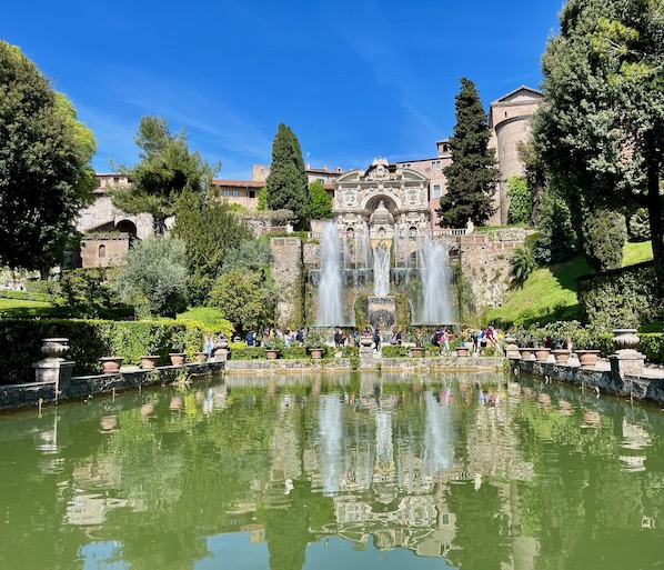 The famous fountains at Villa d'Este, Tivoli near Rome