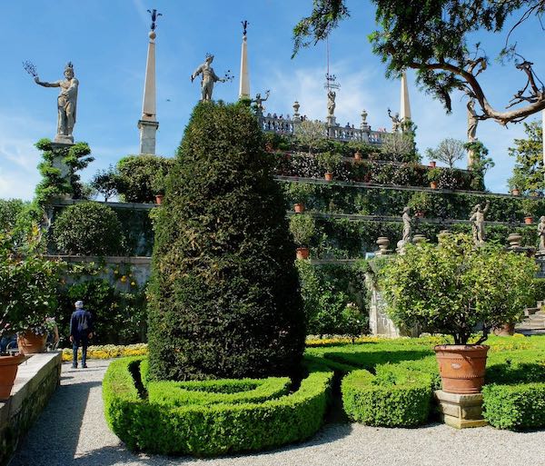 Baroque garden design on Isola Bella, the Borroean Islands on Lake Maggiore