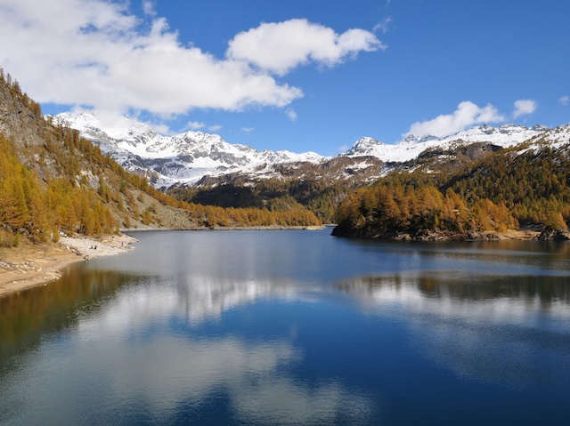 Crystal-clear lake and alpine forest in Alpe Devero, a scenic highlight in Northern Italy’s Piedmont region