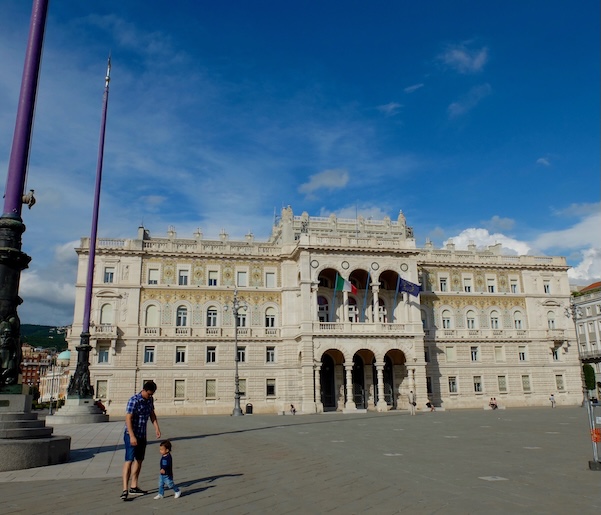 Piazza Unità d’Italia in Trieste with its grand Habsburg-era buildings.
